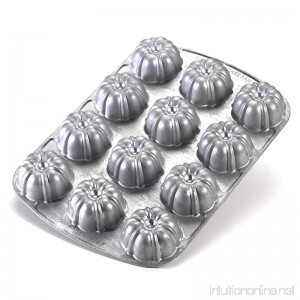 Nordic Ware Commercial Bundt Brownie/Cupcake Pan with Premium Non-Stick Coating 12-Cavity - B007PPVF52